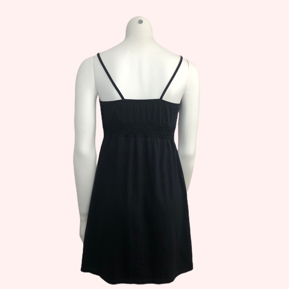 Black Spaghetti Straps Smocked Waits Dress Size S - Picture 5 of 12